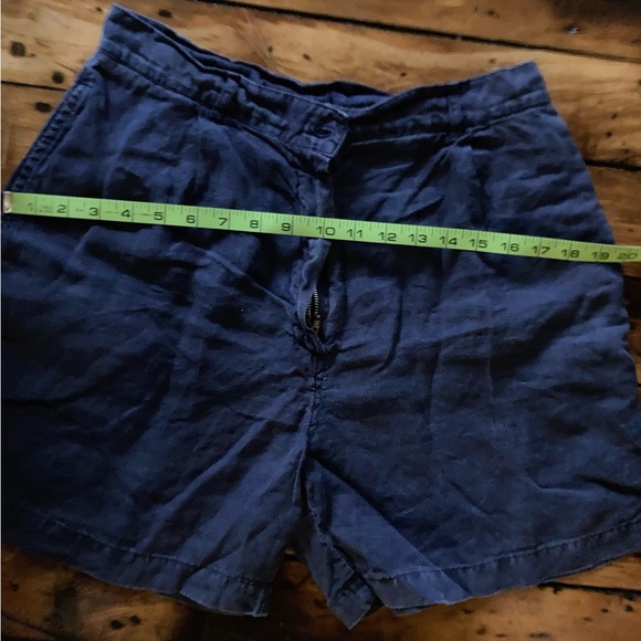 120% Lino/Made in Italy Blue Cotton Shorts Sz 44/10 - Picture 4 of 7